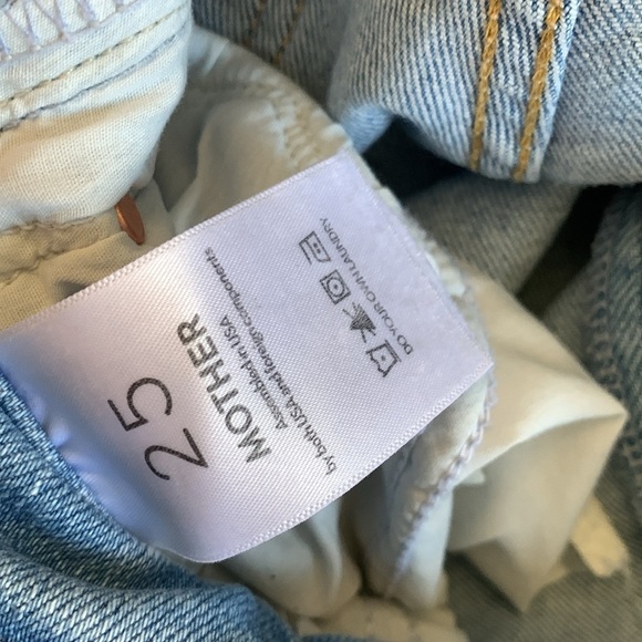 MOTHER The Tripper Flood Fray jeans SIZE 25 light buttons fly limited edition - Picture 4 of 15